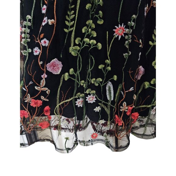 Women's - Floral Embroidered Long Sleeve Dress, Size Large - Picture 10 of 10